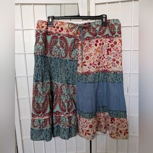 SWEETHEART Boho Patchwork Festival Skirt - Drawstring multi sizes!